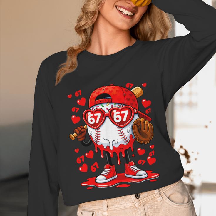 67 Baseball Drip Valentine's Day Unisex Long Sleeve T-Shirt