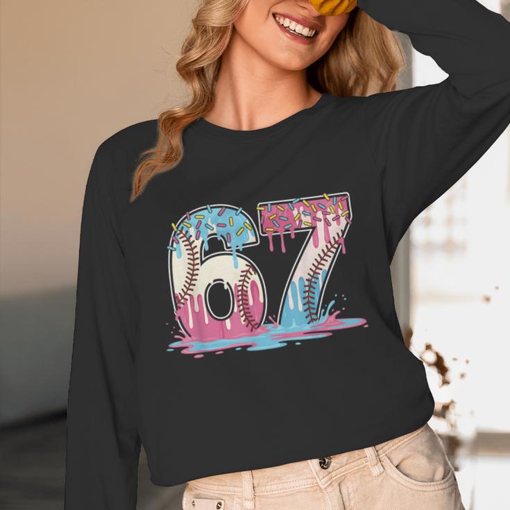 67 Baseball Ice Cream Drip Meme Six Seven Gen Alpha Unisex Long Sleeve T-Shirt 67 Baseball Ice Cream Drip Meme Six Seven Gen Alpha Unisex Long Sleeve T-Shirt