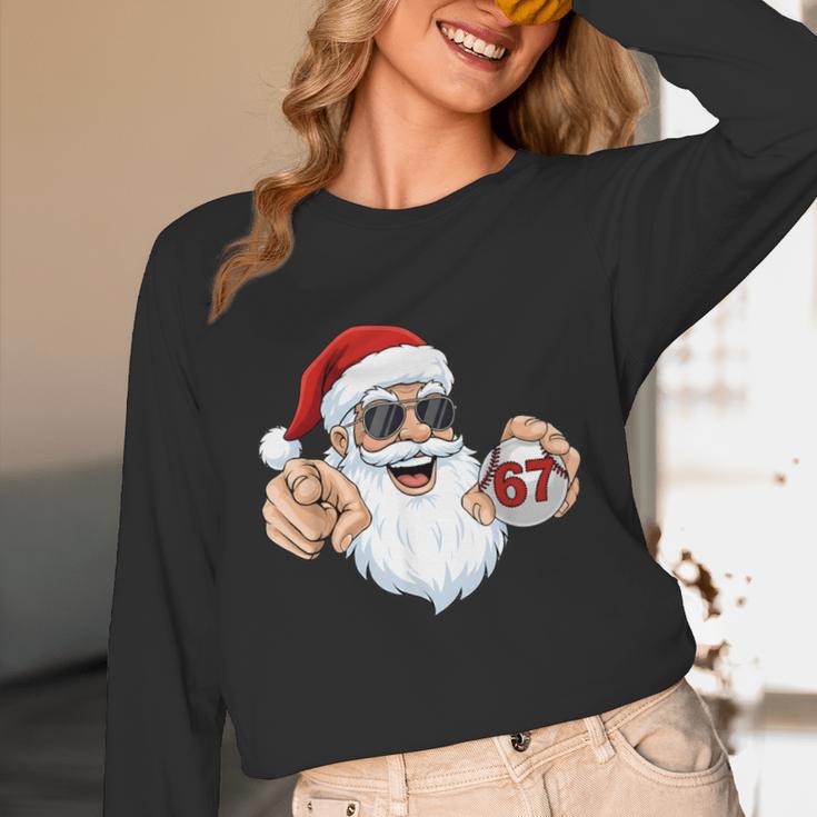 67 Baseball Santa Six Seven Meme Christmas Men Women Kids Unisex Long Sleeve T-Shirt
