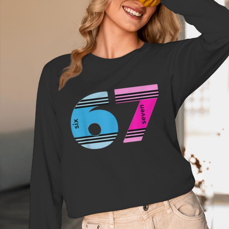 67 Crayon Cool Baseball Crayon 6 7 67 Unisex Long Sleeve T-Shirt