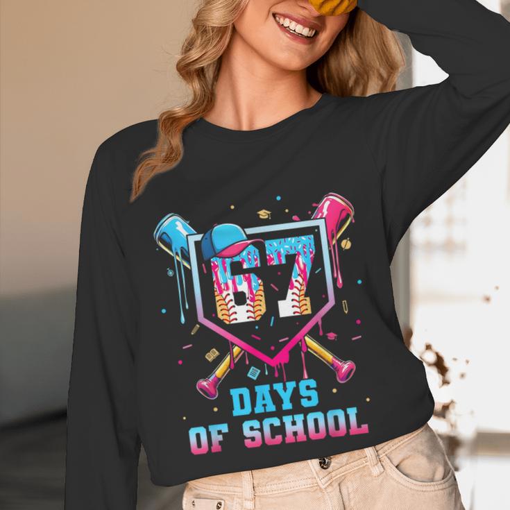 67 Days Of School 67th Day Baseball Meme Men Boys Kids Unisex Long Sleeve T-Shirt 67 Days Of School 67th Day Baseball Meme Men Boys Kids Unisex Long Sleeve T-Shirt