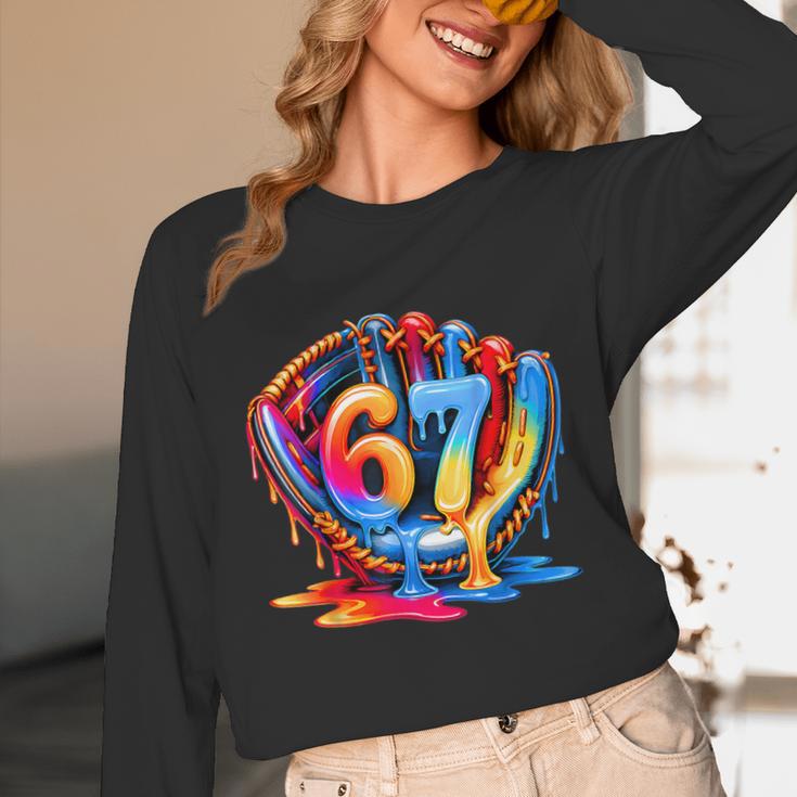 67 Drip Baseball Life Style 101 Apparel Youth Drip Kids Meme Unisex Long Sleeve T-Shirt