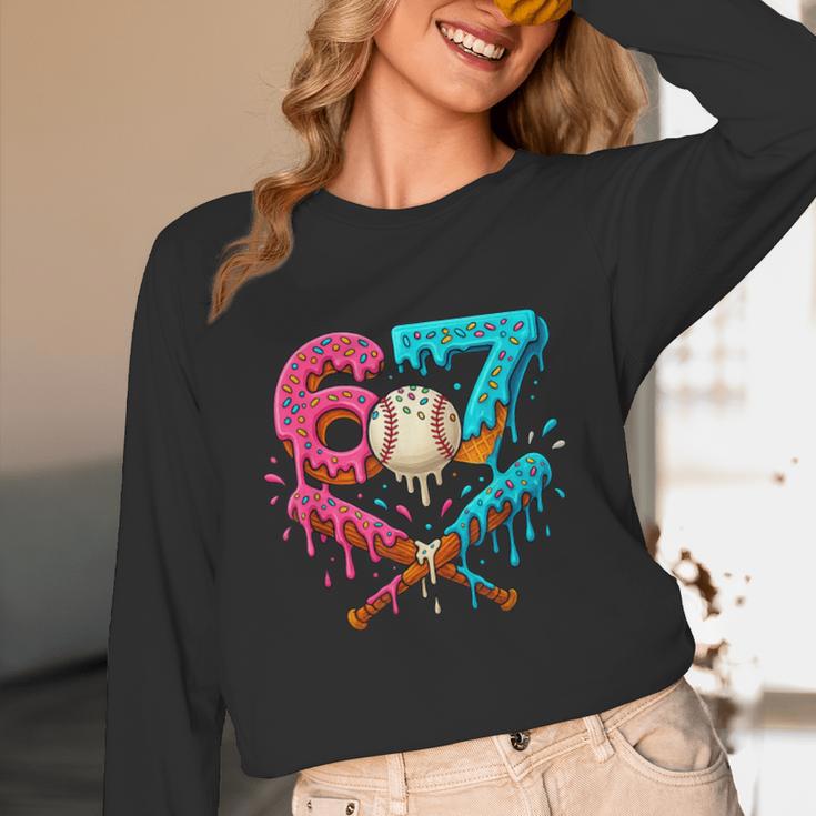 67 Ice Cream Drip Baseball Meme – Six Seven Gen Alpha Unisex Long Sleeve T-Shirt 67 Ice Cream Drip Baseball Meme – Six Seven Gen Alpha Unisex Long Sleeve T-Shirt