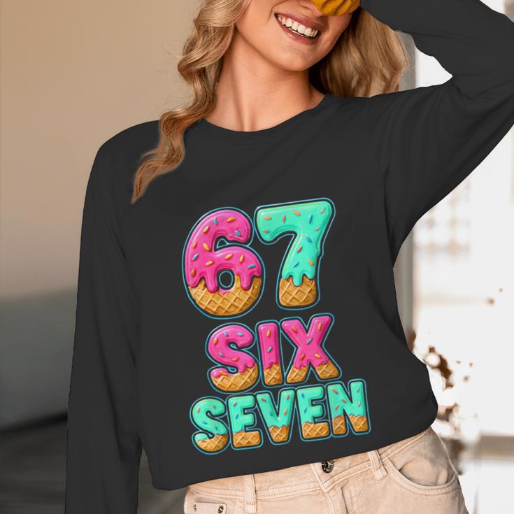 67 Ice Cream Drip Baseball Six Seven 6-7 Meme Teen Boy Unisex Long Sleeve T-Shirt 67 Ice Cream Drip Baseball Six Seven 6-7 Meme Teen Boy Unisex Long Sleeve T-Shirt