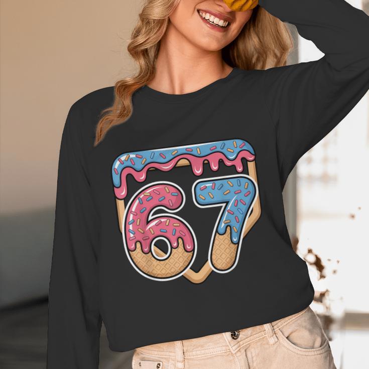 67 Ice Cream Drip Meme Baseball Unisex Long Sleeve T-Shirt 67 Ice Cream Drip Meme Baseball Unisex Long Sleeve T-Shirt