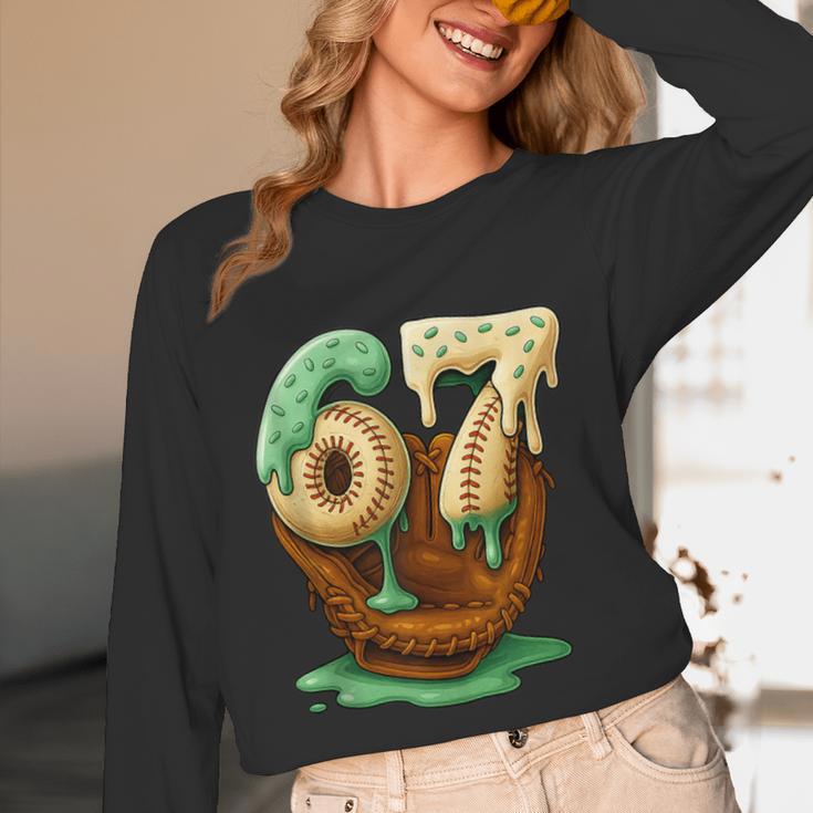 67 Ice Cream Drip Six Seven Baseball Unisex Long Sleeve T-Shirt