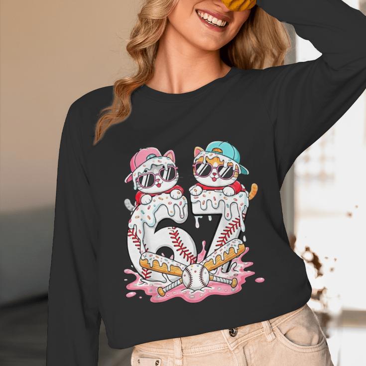 67 Meme Kawaii Cats Baseball Ice Cream Drip 6 7 Kids Unisex Long Sleeve T-Shirt 67 Meme Kawaii Cats Baseball Ice Cream Drip 6 7 Kids Unisex Long Sleeve T-Shirt