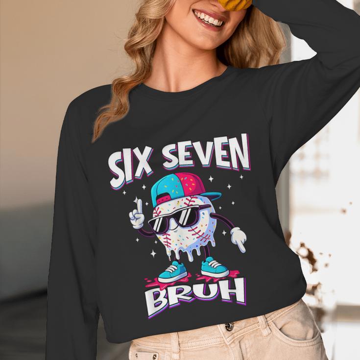 67 Meme Six Seven Baseball Ice Cream Drip Girls Boys Unisex Long Sleeve T-Shirt 67 Meme Six Seven Baseball Ice Cream Drip Girls Boys Unisex Long Sleeve T-Shirt