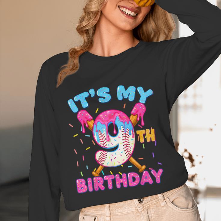 9th Birthday Baseball 9 Year Old Ice Cream Drip Boy Baseball Unisex Long Sleeve T-Shirt 9th Birthday Baseball 9 Year Old Ice Cream Drip Boy Baseball Unisex Long Sleeve T-Shirt