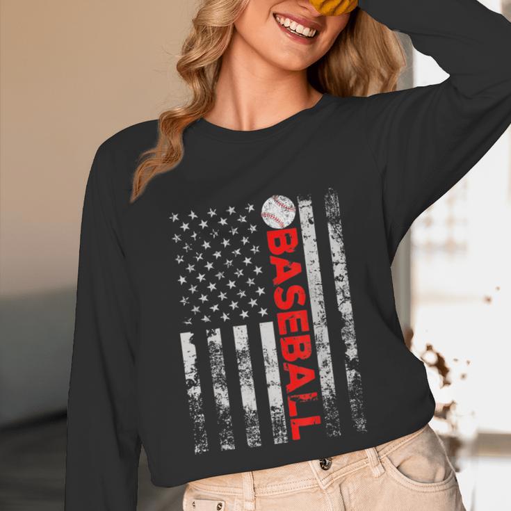American Flag Baseball Team Baseball Player Baseball Unisex Long Sleeve T-Shirt American Flag Baseball Team Baseball Player Baseball Unisex Long Sleeve T-Shirt