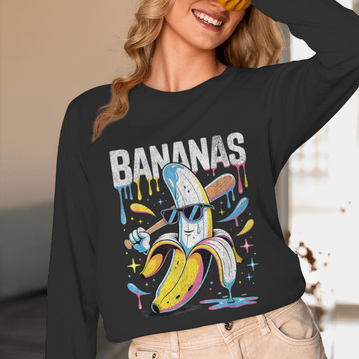 Banana Baseball Drip Kids Youth Boys Girls Sport Teens Unisex Long Sleeve T-Shirt