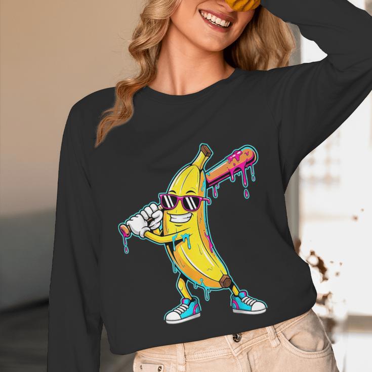Banana Baseball Drip Kids Youth Boys Girls Unisex Long Sleeve T-Shirt Banana Baseball Drip Kids Youth Boys Girls Unisex Long Sleeve T-Shirt