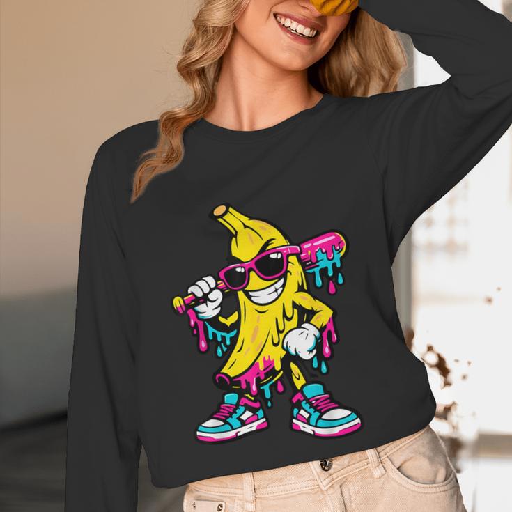 Banana Baseball Drip Unisex Long Sleeve T-Shirt Banana Baseball Drip Unisex Long Sleeve T-Shirt