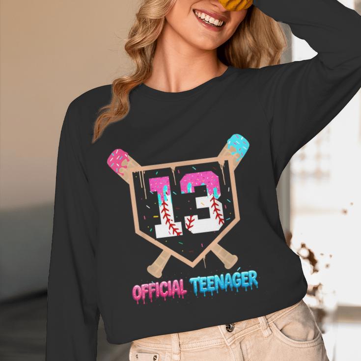 Baseball 13 Year Ice Cream Drip 13th Bday Official Teenager Unisex Long Sleeve T-Shirt Baseball 13 Year Ice Cream Drip 13th Bday Official Teenager Unisex Long Sleeve T-Shirt