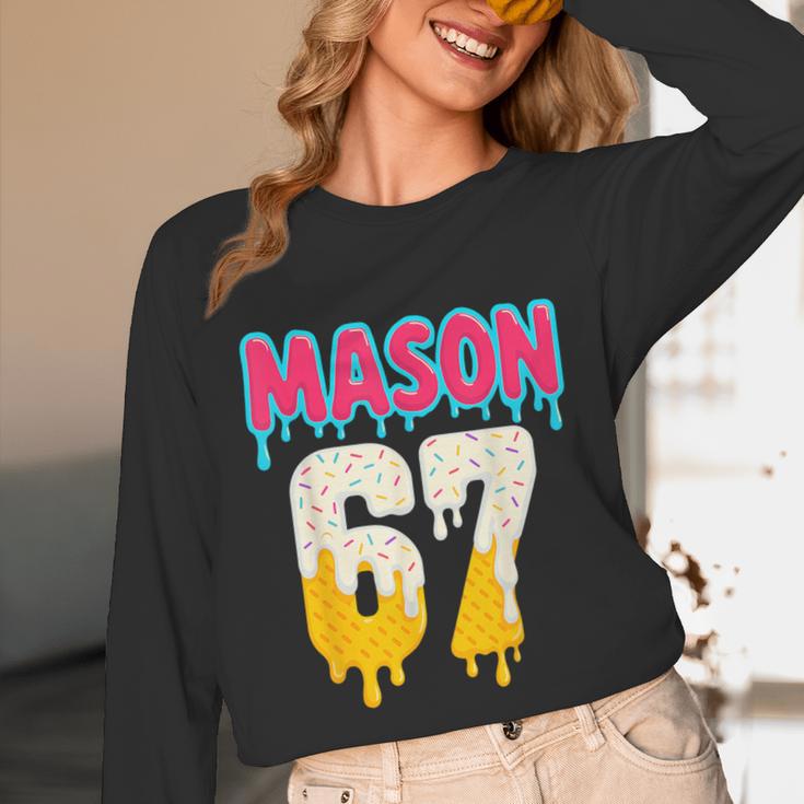 Baseball 6 7 Ice Cream Drip Number 67 Six Seven Meme Unisex Long Sleeve T-Shirt Baseball 6 7 Ice Cream Drip Number 67 Six Seven Meme Unisex Long Sleeve T-Shirt