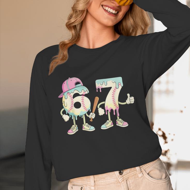 Baseball 67 Dripping Six Seven Drip Meme Ice Cream Boy Unisex Long Sleeve T-Shirt Baseball 67 Dripping Six Seven Drip Meme Ice Cream Boy Unisex Long Sleeve T-Shirt