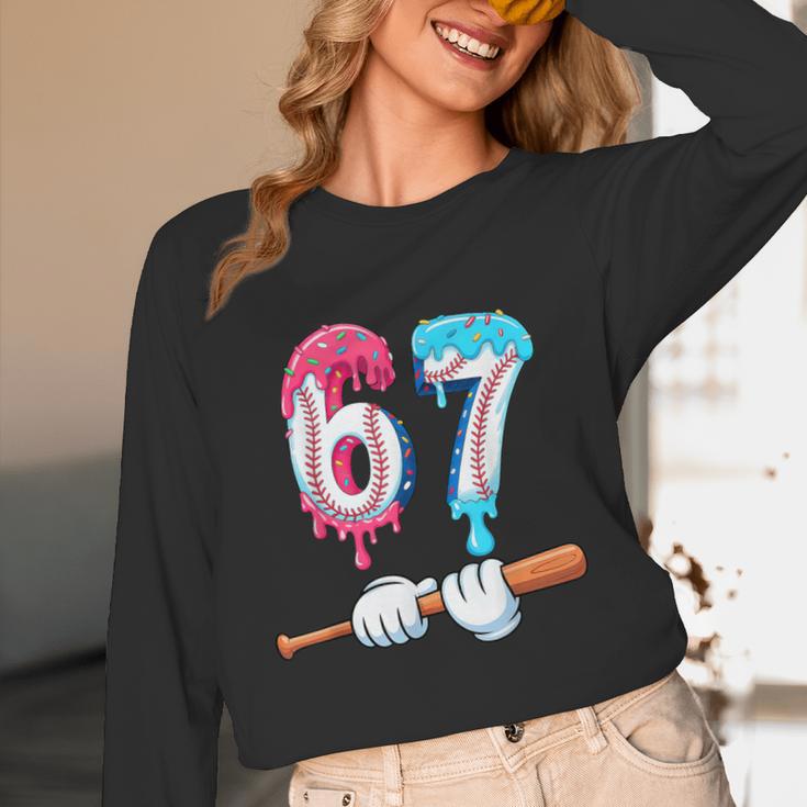 Baseball 67 Ice Cream Drip Six Seven Boys Unisex Long Sleeve T-Shirt Baseball 67 Ice Cream Drip Six Seven Boys Unisex Long Sleeve T-Shirt