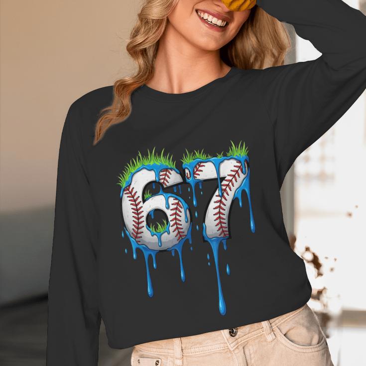 Baseball 67 Six Seven Gen Alpha Meme Blue Drip Boys Unisex Long Sleeve T-Shirt Baseball 67 Six Seven Gen Alpha Meme Blue Drip Boys Unisex Long Sleeve T-Shirt