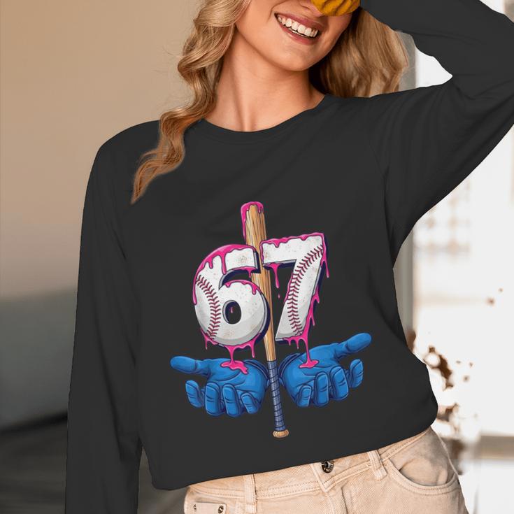 Baseball 67 Six Seven Gen Alpha Meme Drip Unisex Long Sleeve T-Shirt Baseball 67 Six Seven Gen Alpha Meme Drip Unisex Long Sleeve T-Shirt