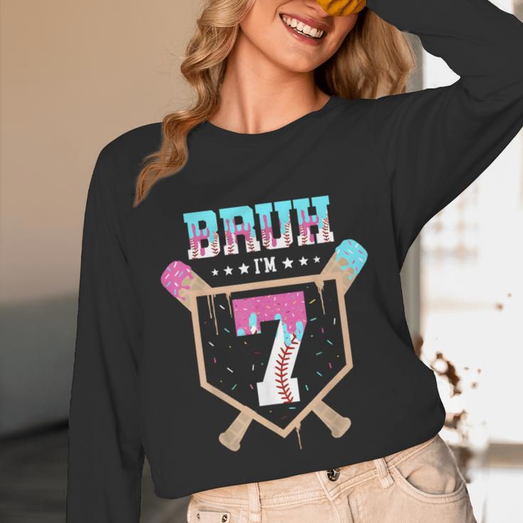 Baseball 7 Year Old Ice Cream Drip 7th Birthday Boys Player Unisex Long Sleeve T-Shirt Baseball 7 Year Old Ice Cream Drip 7th Birthday Boys Player Unisex Long Sleeve T-Shirt