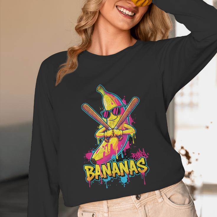 Baseball Banana Graffiti Urban For Kids Unisex Long Sleeve T-Shirt Baseball Banana Graffiti Urban For Kids Unisex Long Sleeve T-Shirt