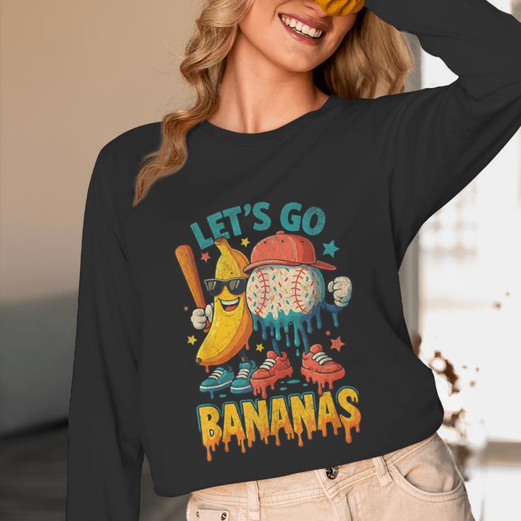 Baseball Banana Sports Drip Art For Kids Unisex Long Sleeve T-Shirt Baseball Banana Sports Drip Art For Kids Unisex Long Sleeve T-Shirt