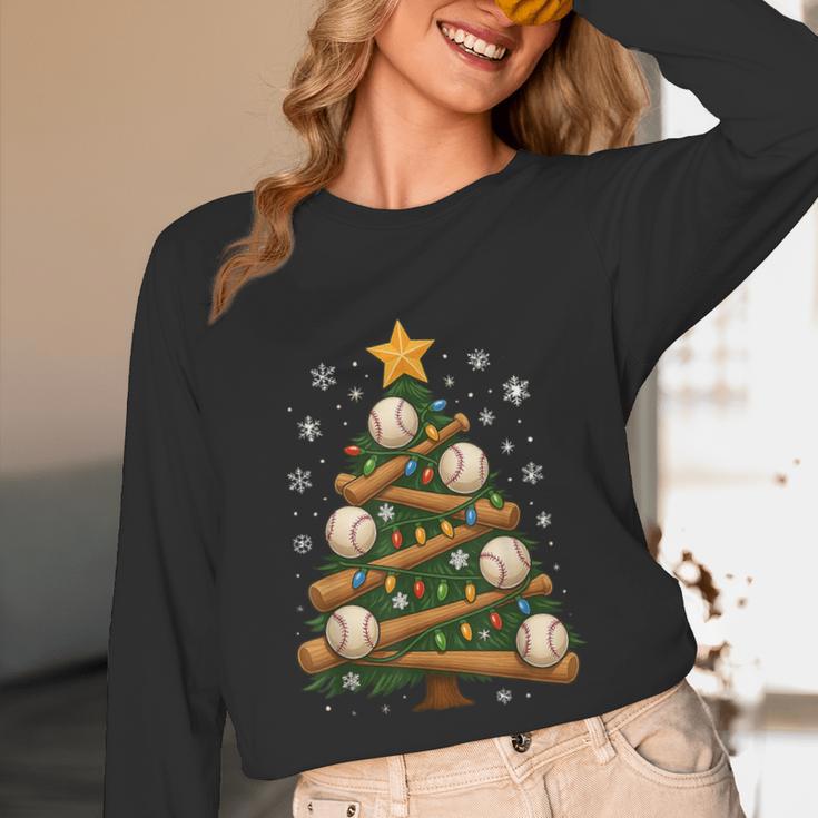 Baseball Bat Christmas Tree Lights Holiday Xmas Unisex Long Sleeve T-Shirt Baseball Bat Christmas Tree Lights Holiday Xmas Unisex Long Sleeve T-Shirt