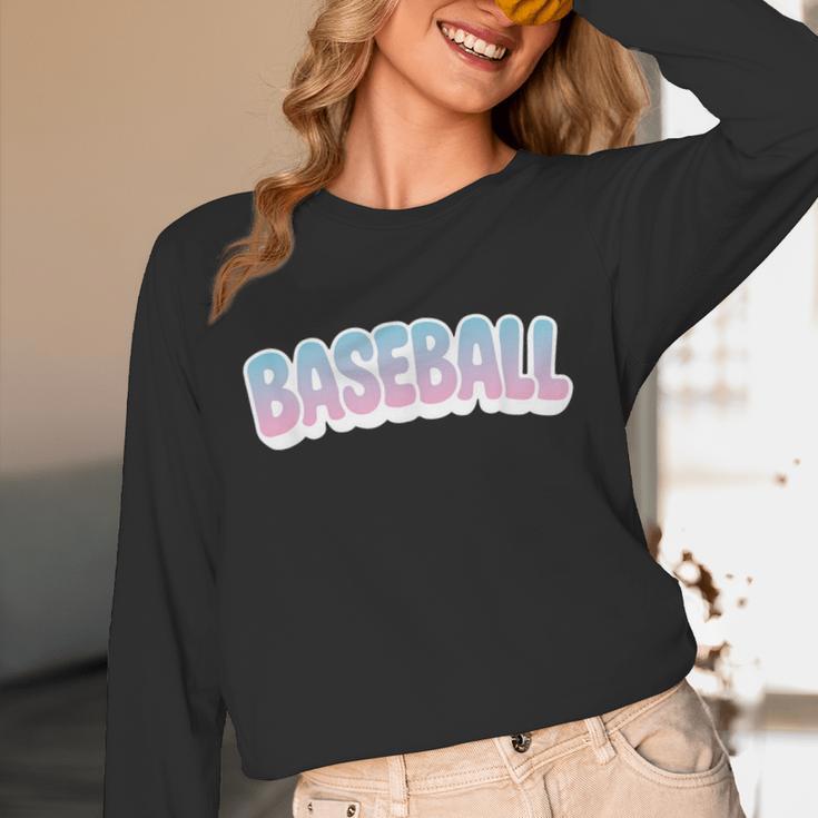 Baseball Bubble Letter Unisex Long Sleeve T-Shirt