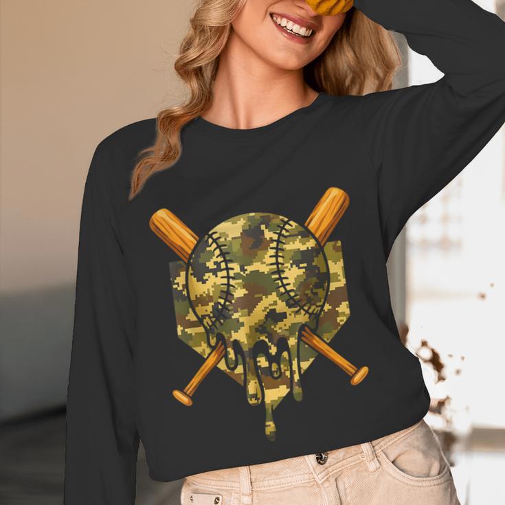 Baseball Camo Boys Ice Cream Youth Baseball Unisex Long Sleeve T-Shirt Baseball Camo Boys Ice Cream Youth Baseball Unisex Long Sleeve T-Shirt