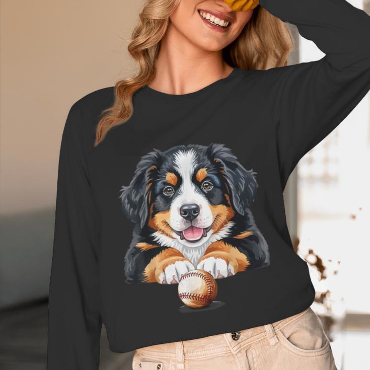 Baseball Dog Men & Women Unisex Long Sleeve T-Shirt Baseball Dog Men & Women Unisex Long Sleeve T-Shirt