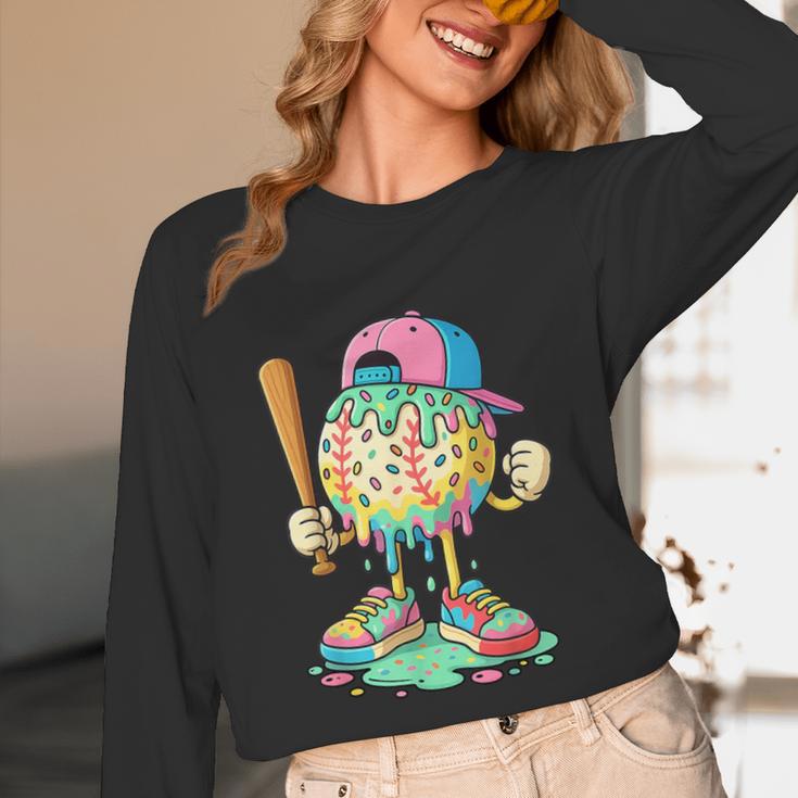 Baseball Drip For Boys Ice Cream Drip Baseball Sport Unisex Long Sleeve T-Shirt Baseball Drip For Boys Ice Cream Drip Baseball Sport Unisex Long Sleeve T-Shirt