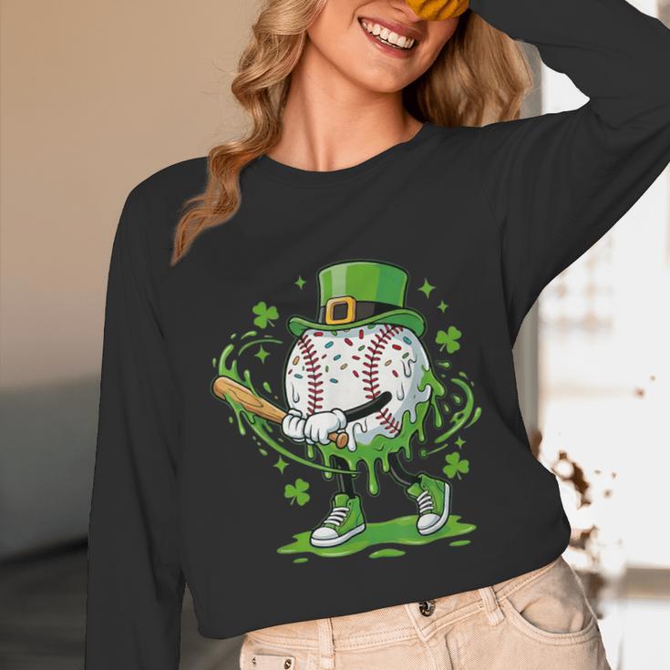 Baseball Drip For Boys Ice Cream Drip Youth St Patricks Day Unisex Long Sleeve T-Shirt
