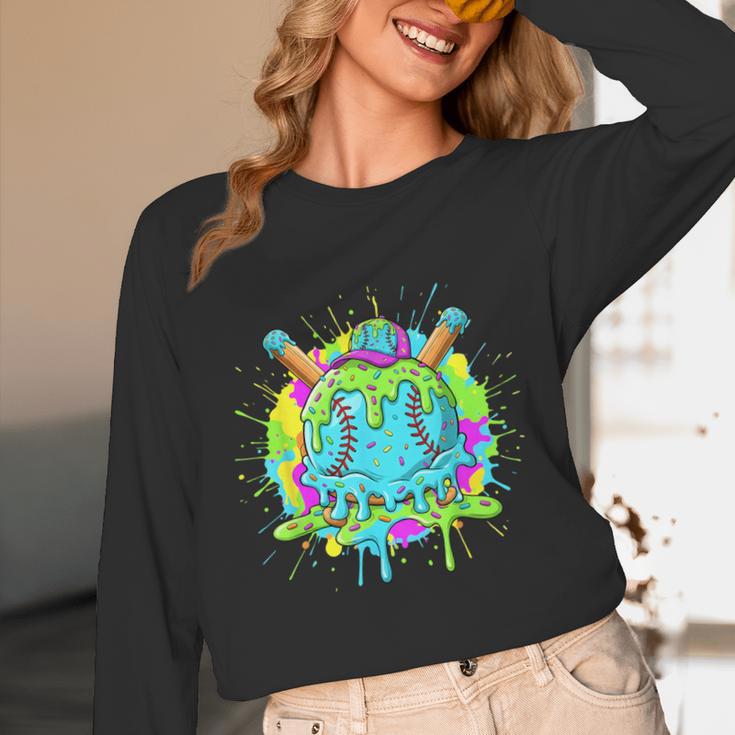 Baseball Drip For Boys Ice Cream Drip Youth Boys Baseball Unisex Long Sleeve T-Shirt Baseball Drip For Boys Ice Cream Drip Youth Boys Baseball Unisex Long Sleeve T-Shirt