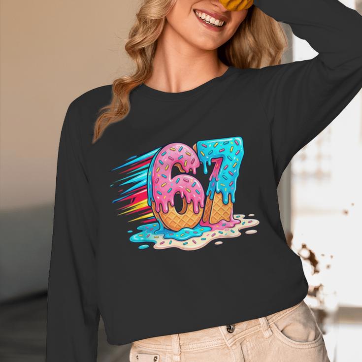 Baseball Drip Ice Cream 67 Graffiti Splash Melt Unisex Long Sleeve T-Shirt Baseball Drip Ice Cream 67 Graffiti Splash Melt Unisex Long Sleeve T-Shirt