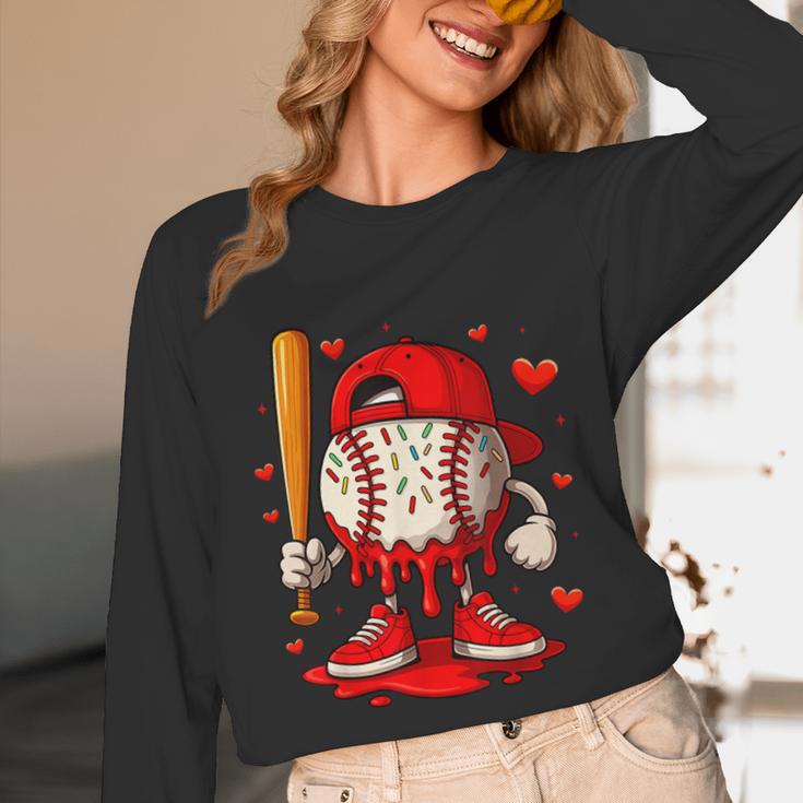 Baseball Drip Ice Cream Apparel Boys Kids Valentines Day Unisex Long Sleeve T-Shirt Baseball Drip Ice Cream Apparel Boys Kids Valentines Day Unisex Long Sleeve T-Shirt