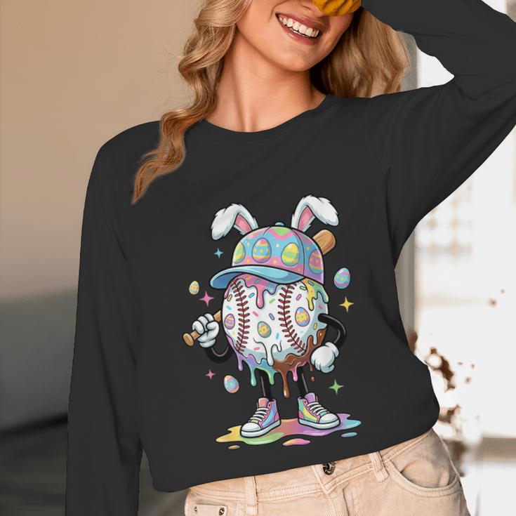 Baseball Drip Ice Cream Apparel Youth Boy Easter Day Unisex Long Sleeve T-Shirt