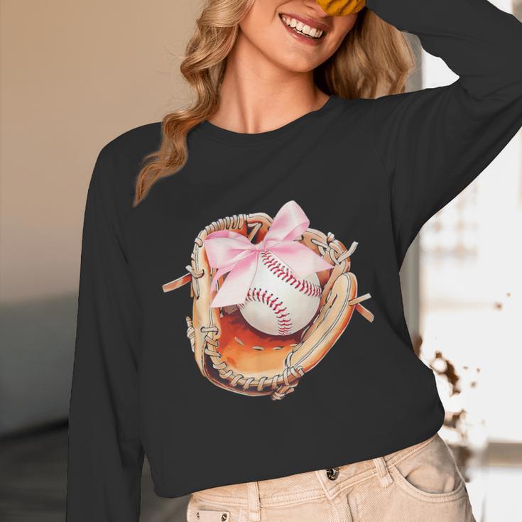 Baseball Drip Ice Cream Coquette Pink Bow Baseball Player Unisex Long Sleeve T-Shirt Baseball Drip Ice Cream Coquette Pink Bow Baseball Player Unisex Long Sleeve T-Shirt