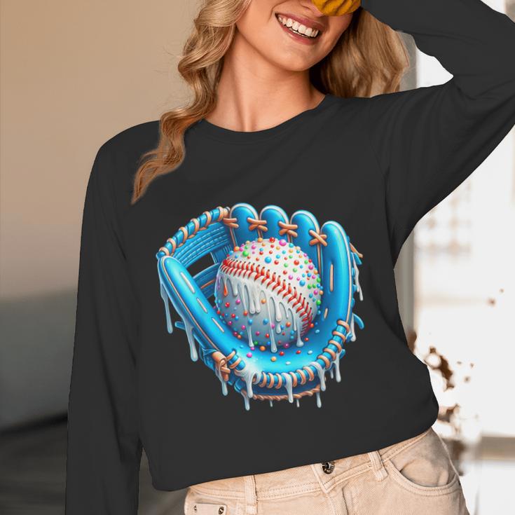 Baseball Drip Ice Cream Glove With Sprinkles Ball Boys Youth Unisex Long Sleeve T-Shirt Baseball Drip Ice Cream Glove With Sprinkles Ball Boys Youth Unisex Long Sleeve T-Shirt
