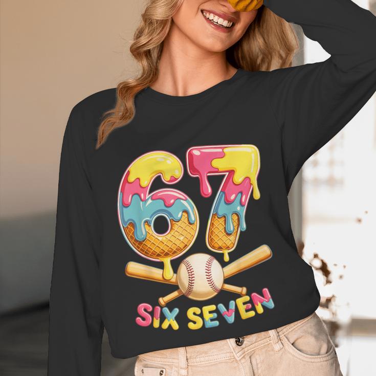 Baseball Drip Ice Cream Number 67 Player Lifestyle Unisex Long Sleeve T-Shirt Baseball Drip Ice Cream Number 67 Player Lifestyle Unisex Long Sleeve T-Shirt