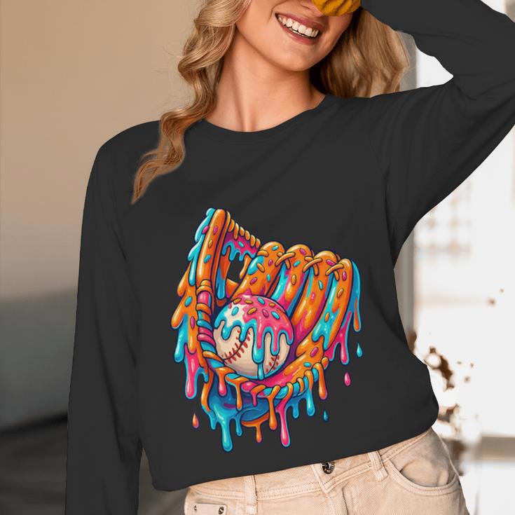 Baseball Drip Ice Cream Sprinkles Baseball Glove For Boys Unisex Long Sleeve T-Shirt Baseball Drip Ice Cream Sprinkles Baseball Glove For Boys Unisex Long Sleeve T-Shirt