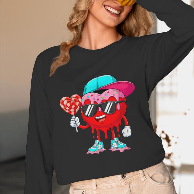 Baseball Drip Ice Cream Valentines Day Baseball Sport Boys Unisex Long Sleeve T-Shirt