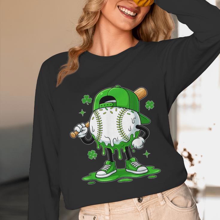 Baseball Drip Icecream Apparel Youth Boy St Patrick's Day Unisex Long Sleeve T-Shirt Baseball Drip Icecream Apparel Youth Boy St Patrick's Day Unisex Long Sleeve T-Shirt