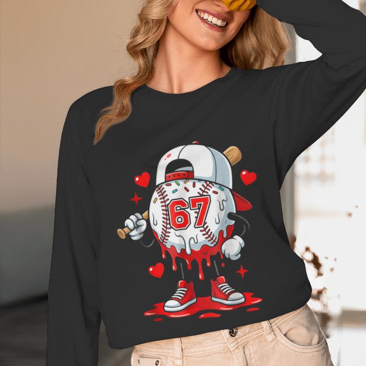 Baseball Drip Icecream Valentine 67 Meme Tees Men Youth Boys Unisex Long Sleeve T-Shirt Baseball Drip Icecream Valentine 67 Meme Tees Men Youth Boys Unisex Long Sleeve T-Shirt