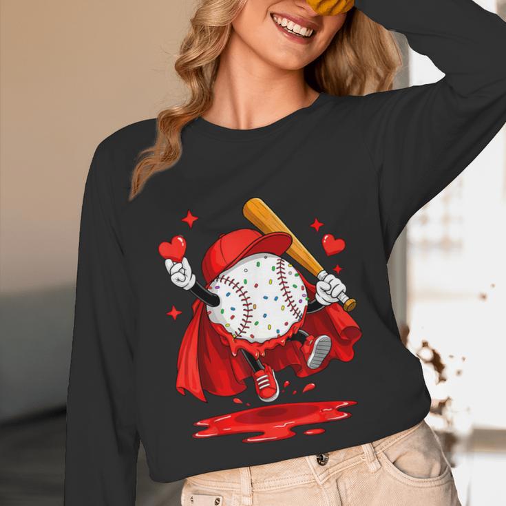 Baseball Drip Icecream Youth Boy Valentine Unisex Long Sleeve T-Shirt Baseball Drip Icecream Youth Boy Valentine Unisex Long Sleeve T-Shirt