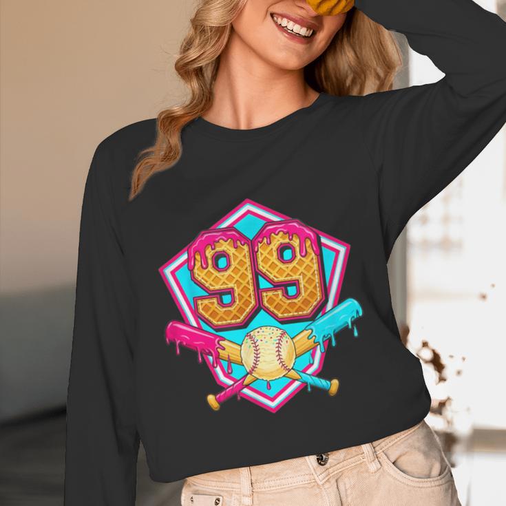 Baseball Drip Jersey Number 99 For Players & 99th Birthday Unisex Long Sleeve T-Shirt Baseball Drip Jersey Number 99 For Players & 99th Birthday Unisex Long Sleeve T-Shirt