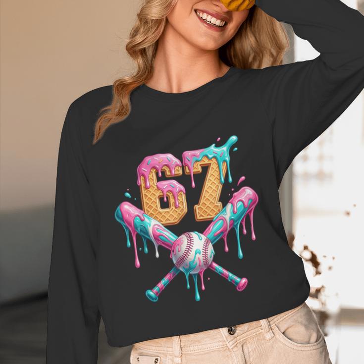 Baseball Drip Number 67 Player Unisex Long Sleeve T-Shirt Baseball Drip Number 67 Player Unisex Long Sleeve T-Shirt