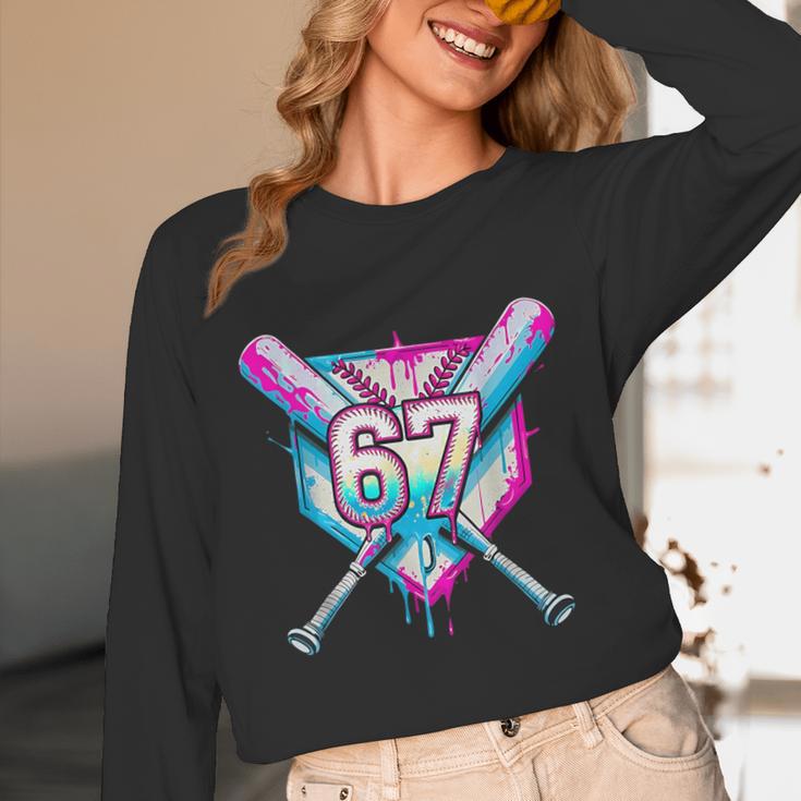 Baseball Dripping 67 Home Plate Six Seven Boy Kids Sports Unisex Long Sleeve T-Shirt Baseball Dripping 67 Home Plate Six Seven Boy Kids Sports Unisex Long Sleeve T-Shirt