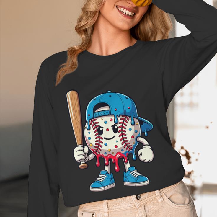 Baseball Drippy Style Apparel For Boys Youth Cool Baseball Unisex Long Sleeve T-Shirt Baseball Drippy Style Apparel For Boys Youth Cool Baseball Unisex Long Sleeve T-Shirt