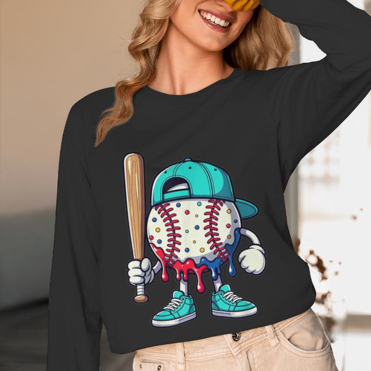 Baseball Drippy Style Apparel For Boys Youth Drip Baseball Unisex Long Sleeve T-Shirt