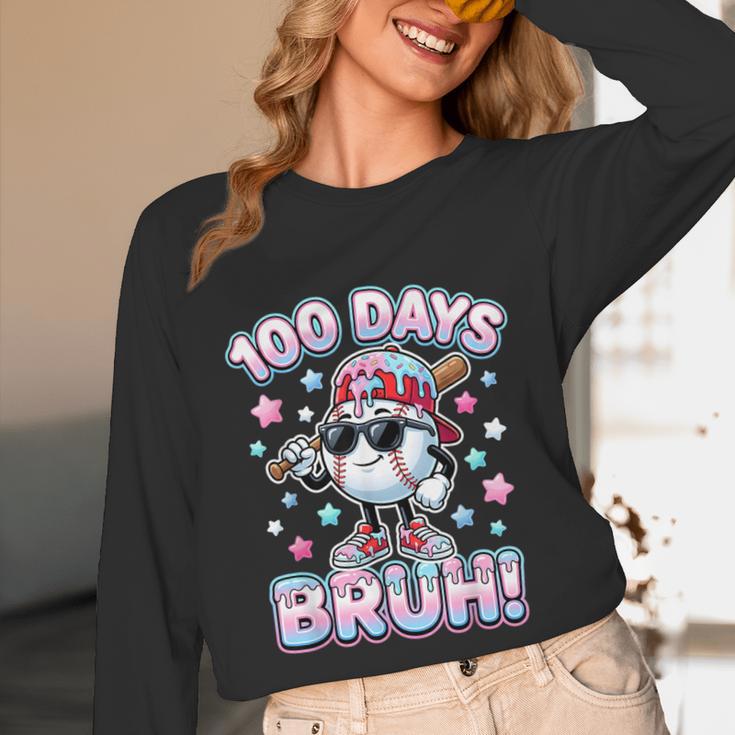 Baseball Ice Cram Drip 100 Days Of School 100th Boys Youth Unisex Long Sleeve T-Shirt Baseball Ice Cram Drip 100 Days Of School 100th Boys Youth Unisex Long Sleeve T-Shirt
